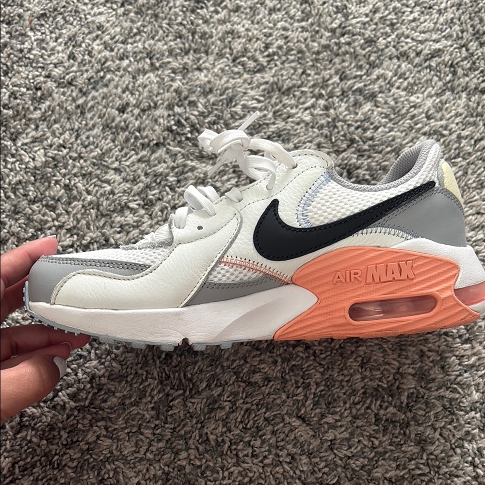 Air Max Sneakers in White and Orange